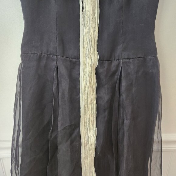 RARE Carolina Herrera 100% Silk Corset Sleeveless Midi Dress Evening Gown 8 - Picture 4 of 9